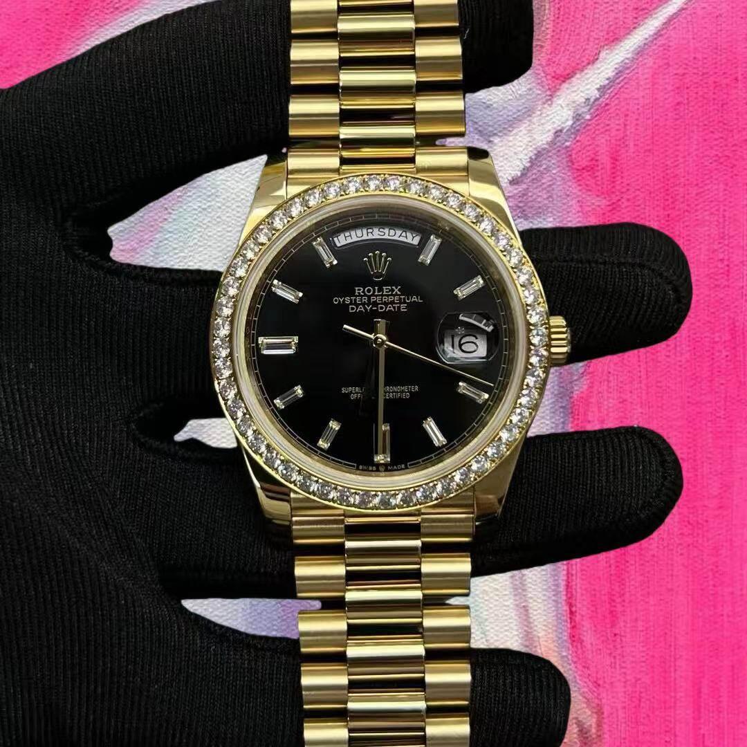  改裝定製 CBD廠 高仿ROLEX Dateday 勞力士DD星期日曆 M228348RBR-0039 黑冰糖