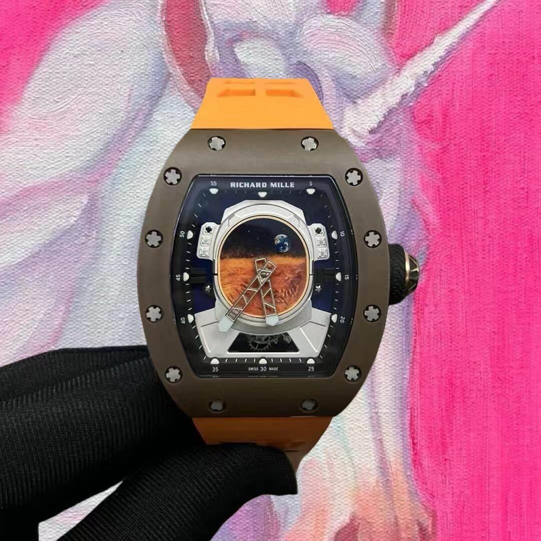 改裝定制 高仿 Richard Mille 理查德米爾 男士 RM 52-05 陀飛輪 火星人