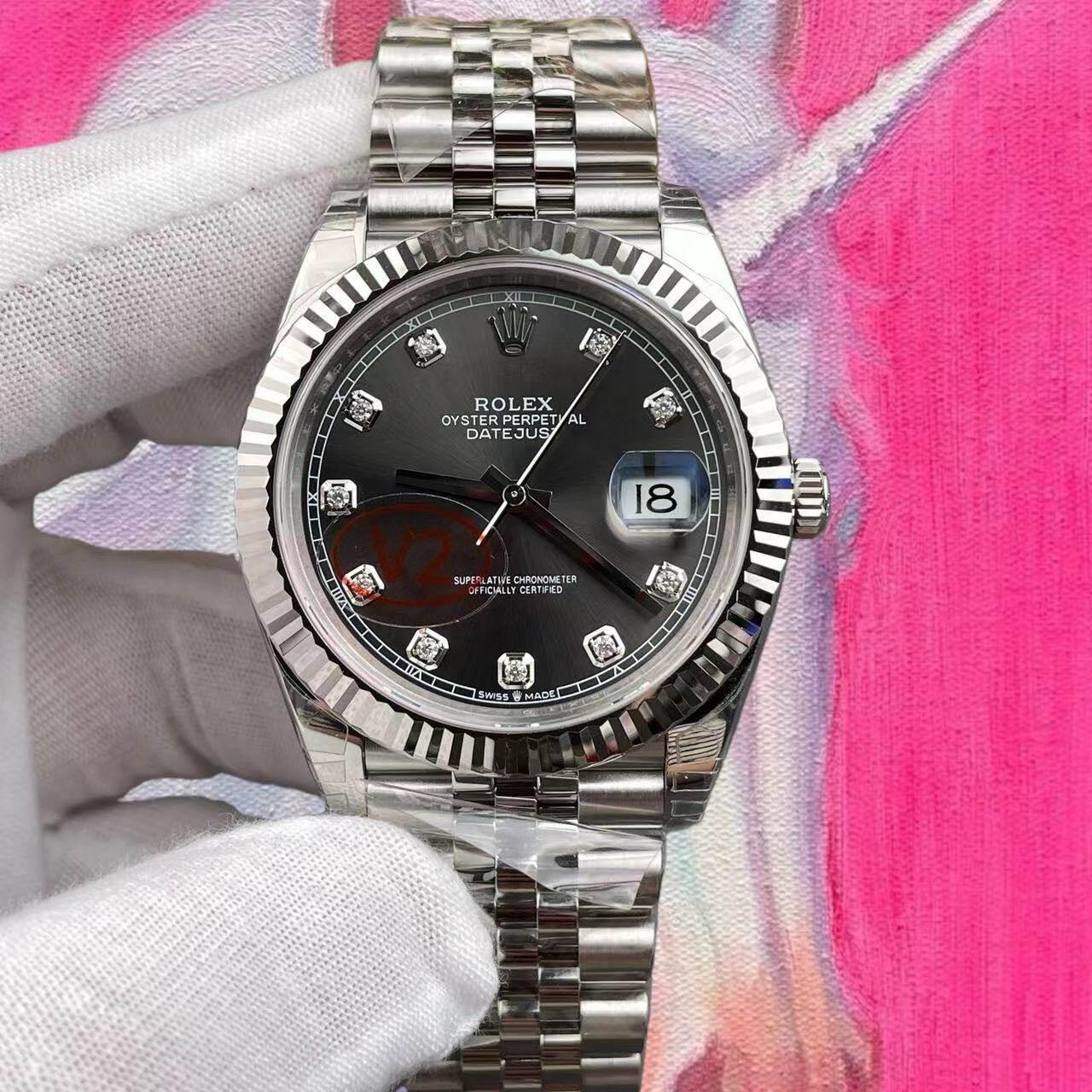VS廠勞力士 高仿Rolex 灰鑽日誌 M126334-0006