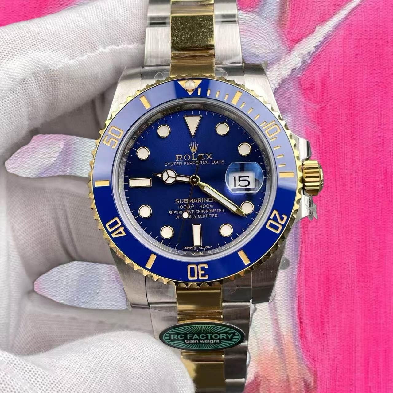 RC廠 高仿勞力士 潛航者系列 間金藍水鬼 40mm 配重184克