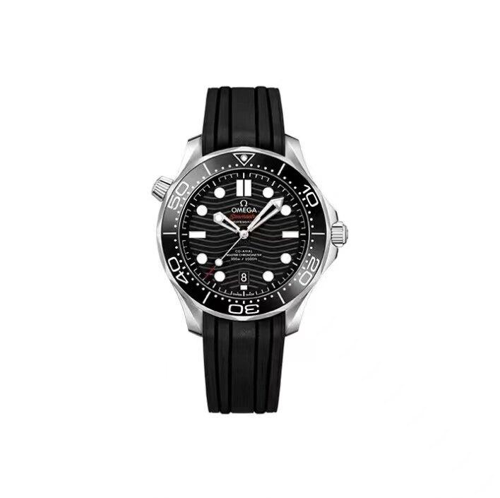 VS廠 OMEGA 歐米伽 海馬系列 夜光潛水42mm 精鋼 黑盤橡膠錶帶 自動機械腕錶