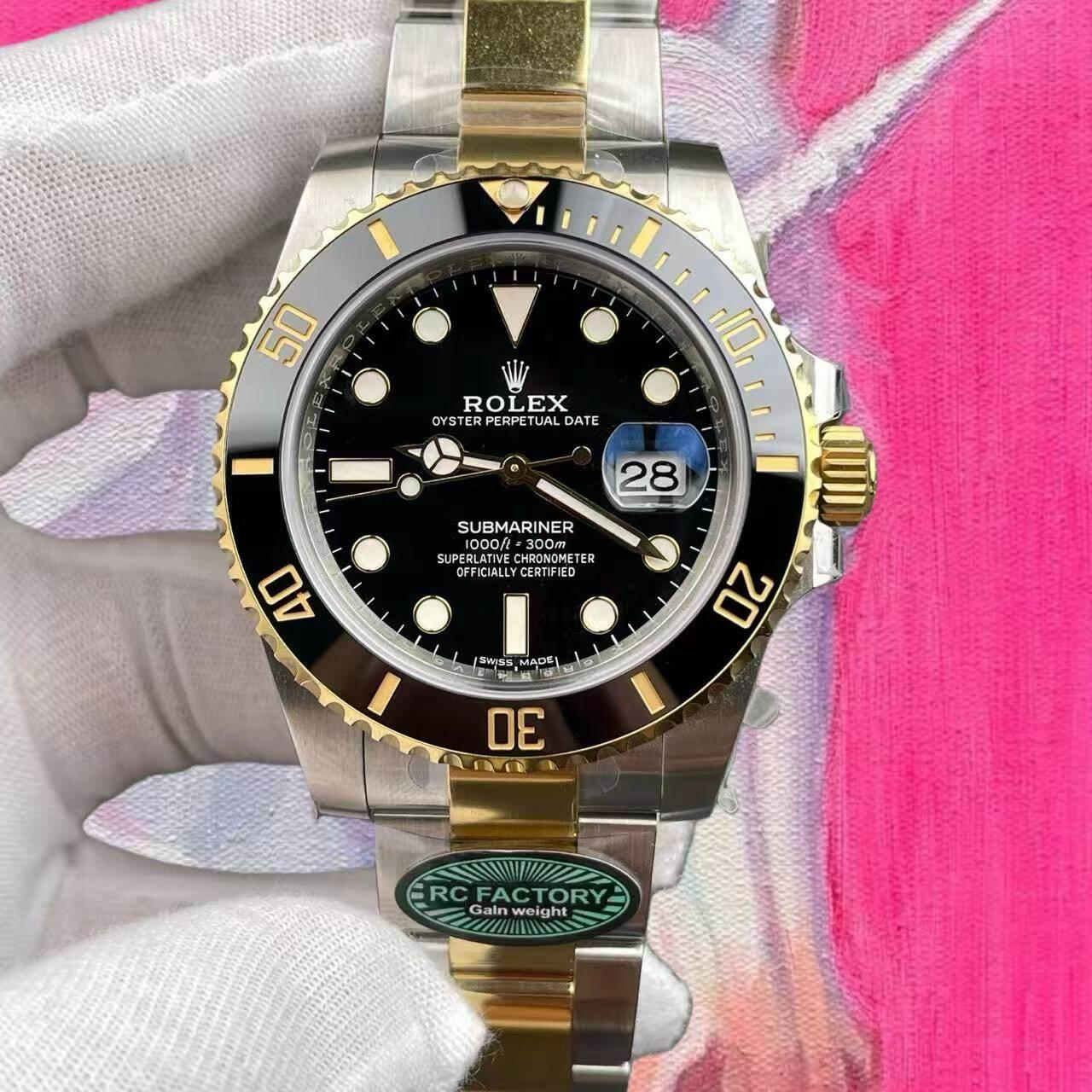 RC廠 配重高仿勞力士 間金黑水鬼 二代黑鬼 40mm 3135機芯 配重184克