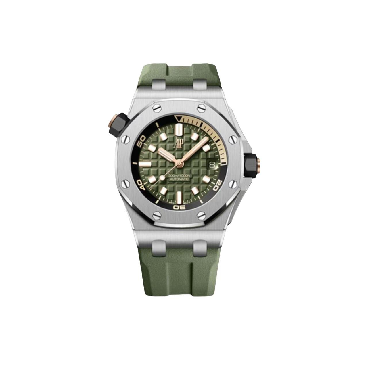 APS廠 AUDEMARS PIGUET 愛彼皇家橡樹離岸型 自動機械機芯 42mm 綠色錶盤